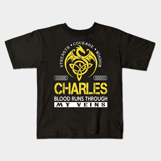 CHARLES Kids T-Shirt by Daleinie94